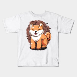 Cute Smiling Shiba Kids T-Shirt